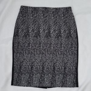 Chic Black and Gray Women's Pencil Skirt